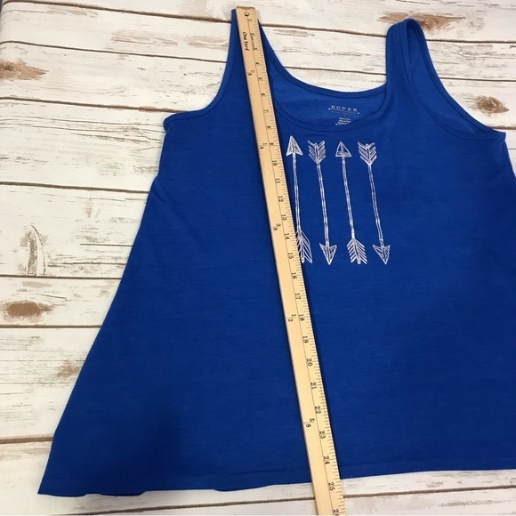 Roper Blue Arrow Screen print Tank Top Size medium - Picture 4 of 11